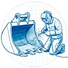 Spawalnictwo elementów maszyn budowlanych i rolniczych